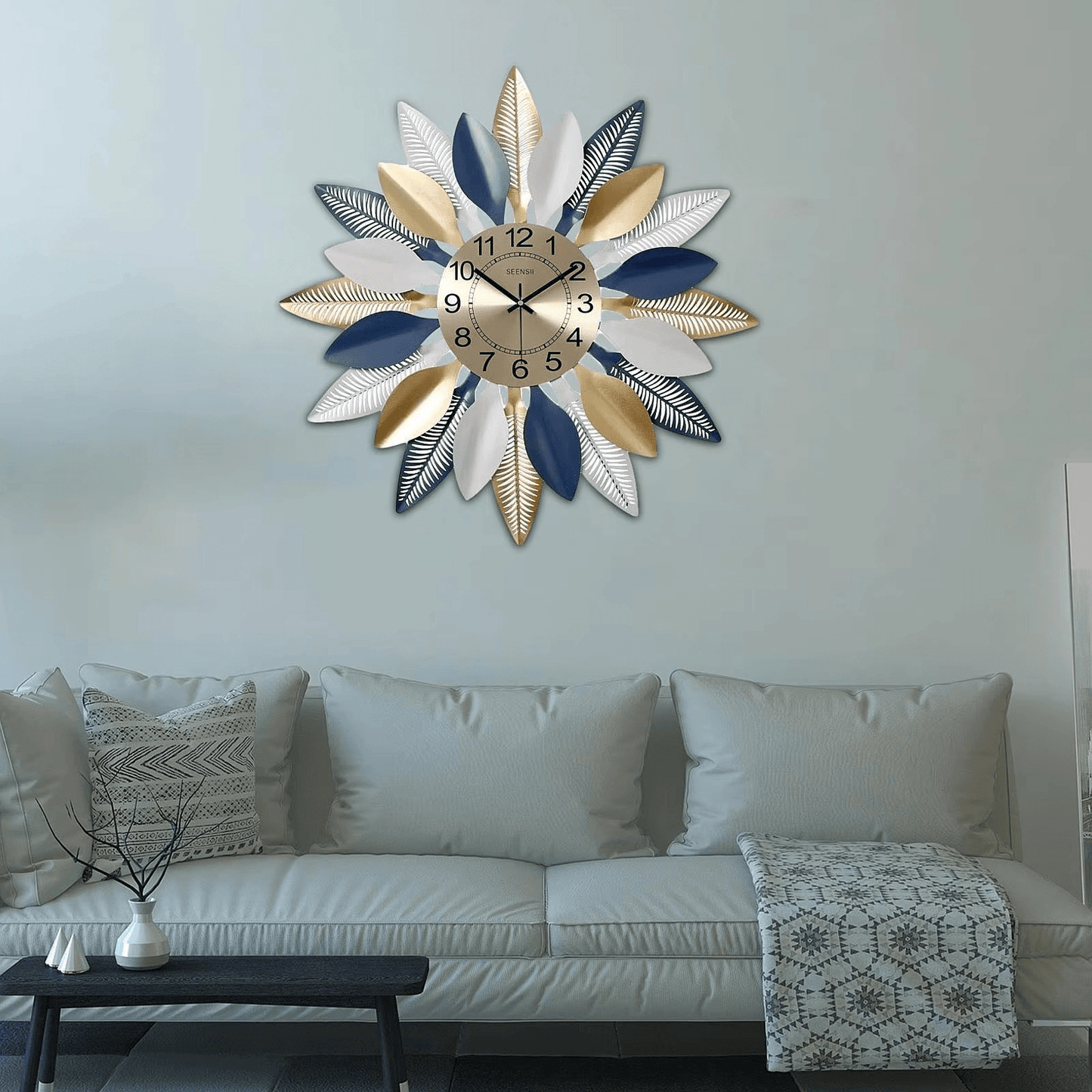 Creative Large Metal Wall Clock – Modern Decorative Timepiece - Roman Decor