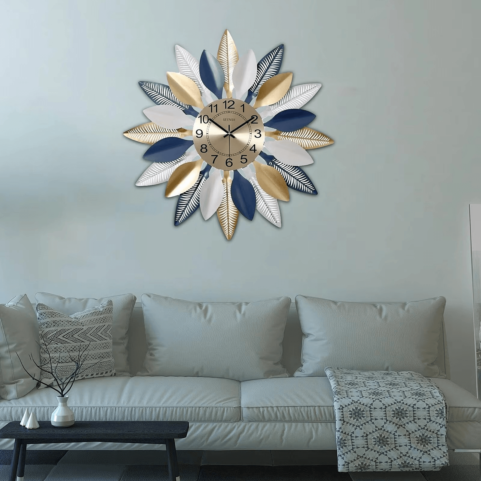 Creative Large Metal Wall Clock – Modern Decorative Timepiece - Roman Decor