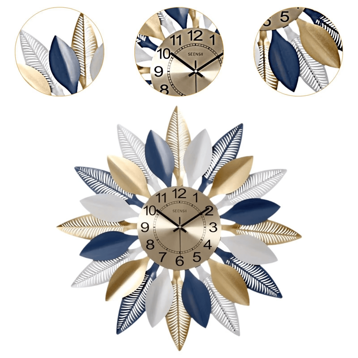 Creative Large Metal Wall Clock – Modern Decorative Timepiece - Roman Decor