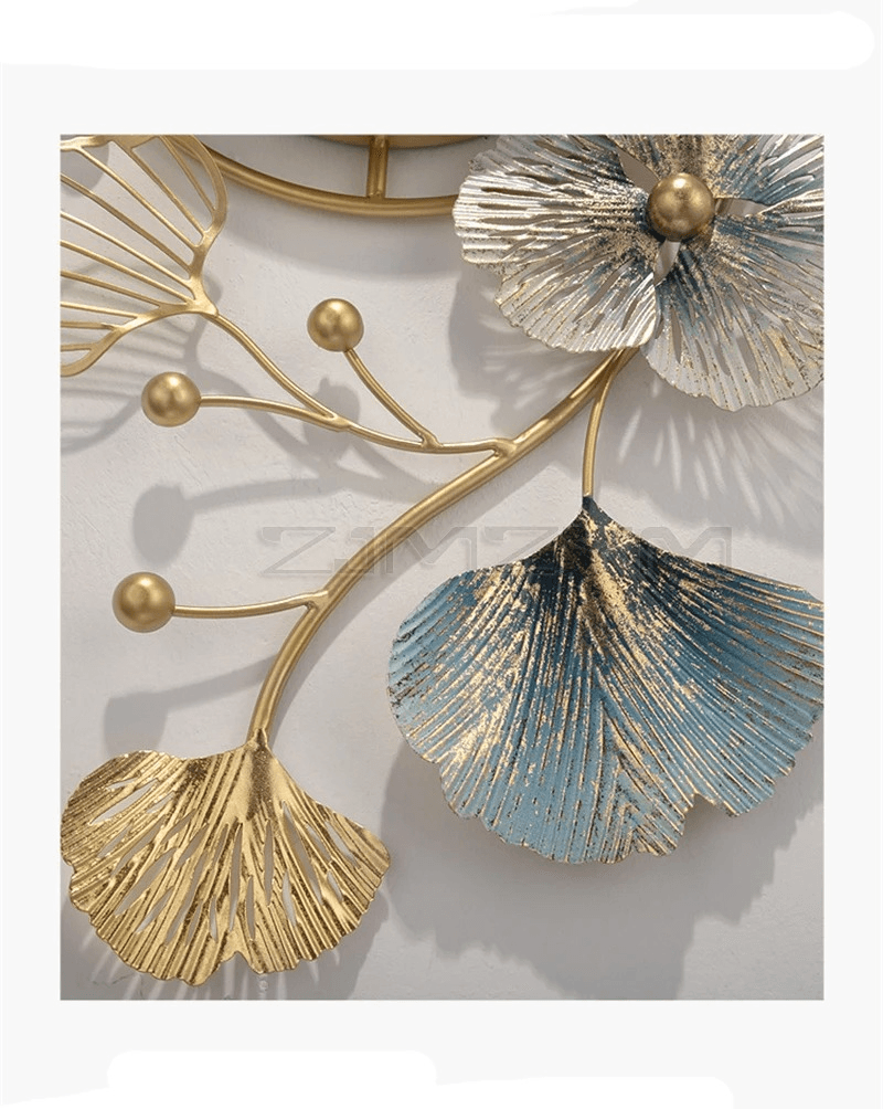 Elegant Gold Wall Clock – 70cm Silent Metal Wall Decor - Roman Decor