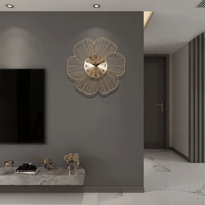 Modern Luxury Metal Wall Clock - Roman Decor