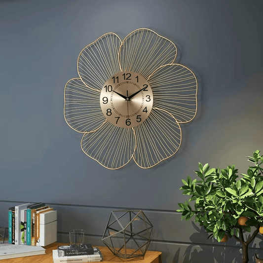 Modern Luxury Metal Wall Clock - Roman Decor