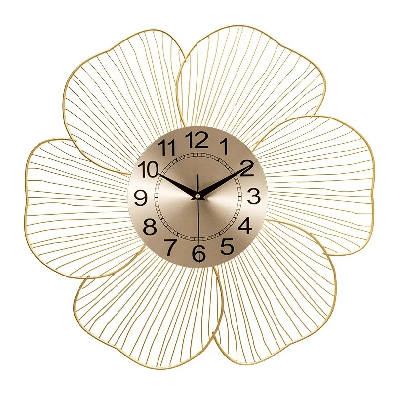 Modern Luxury Metal Wall Clock - Roman Decor