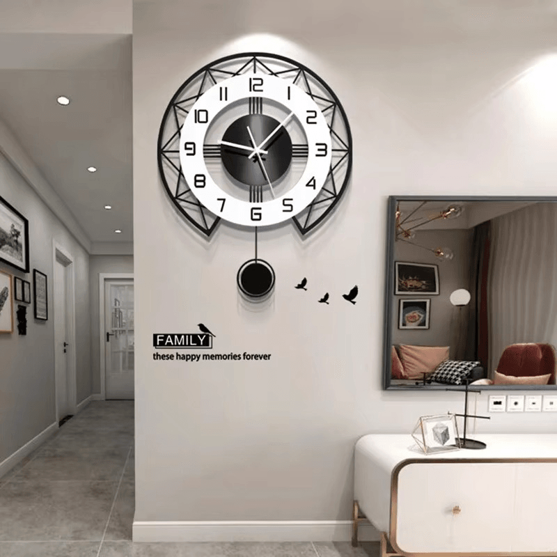 Modern Silent Large Wall Clock - Roman Decor