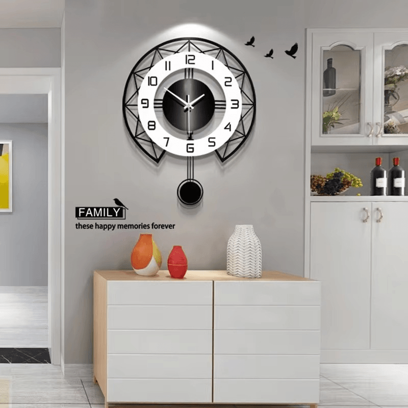 Modern Silent Large Wall Clock - Roman Decor