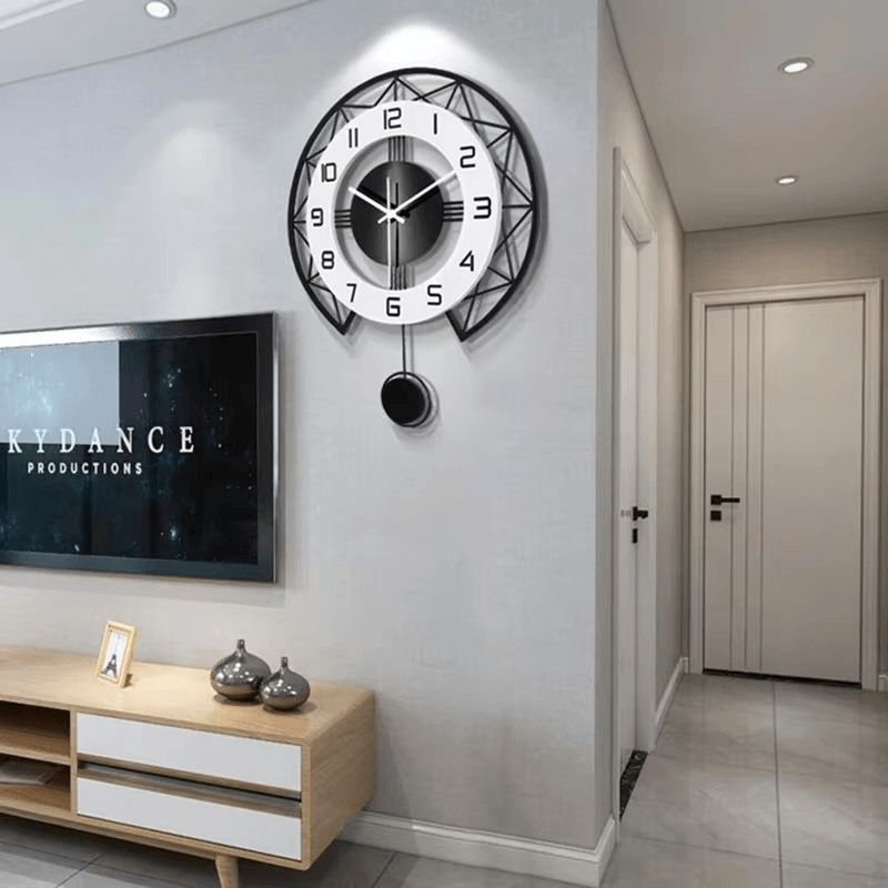Modern Silent Large Wall Clock - Roman Decor