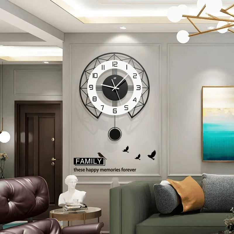 Modern Silent Large Wall Clock - Roman Decor
