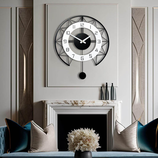 Modern Silent Large Wall Clock - Roman Decor