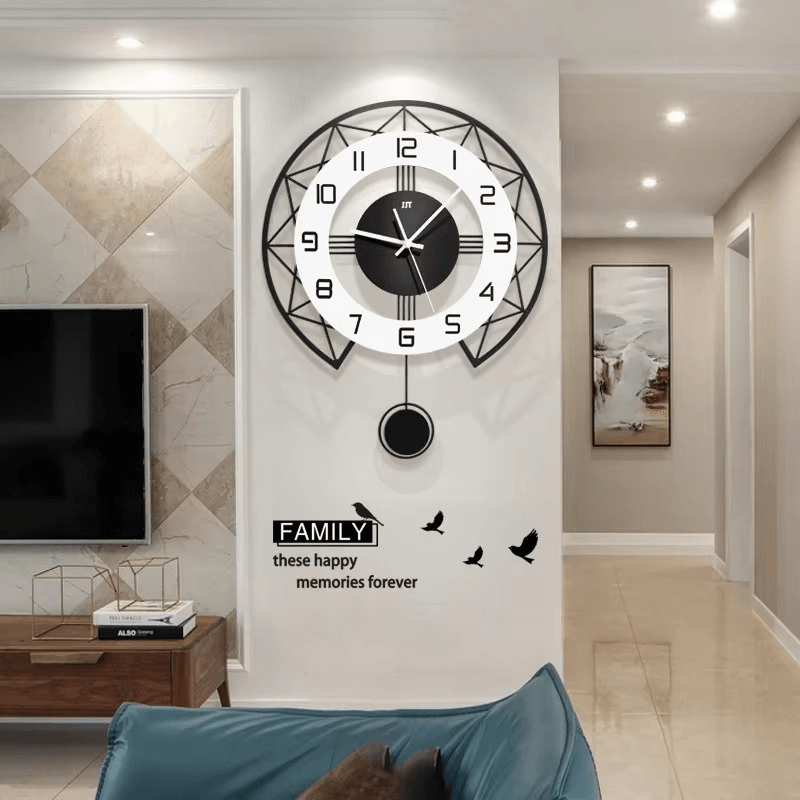 Modern Silent Large Wall Clock - Roman Decor