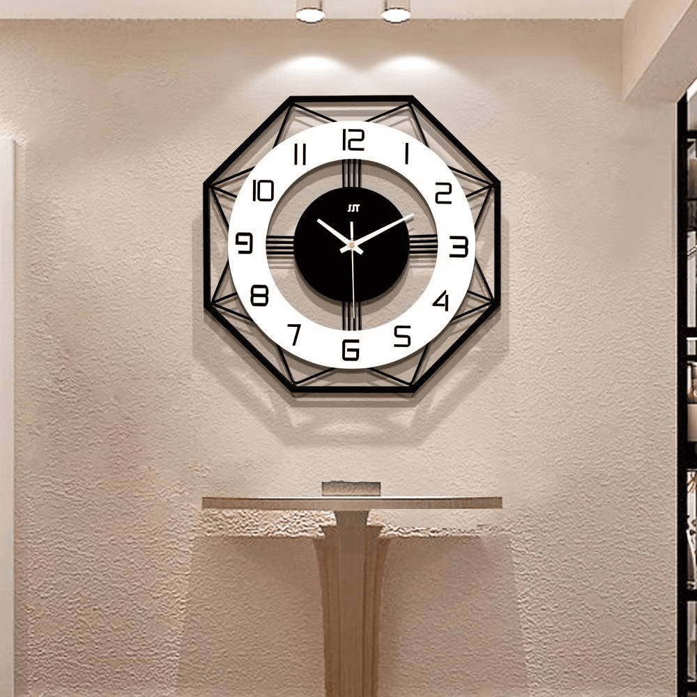 Modern Silent Large Wall Clock - Roman Decor