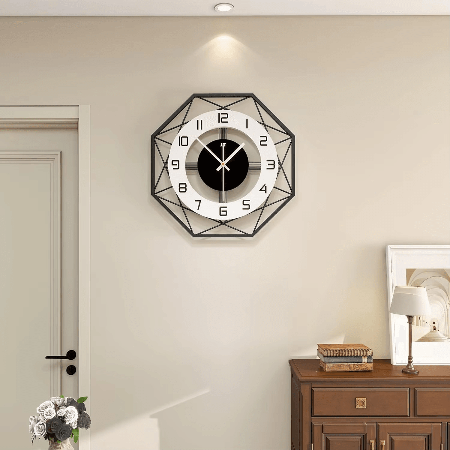Modern Silent Large Wall Clock - Roman Decor